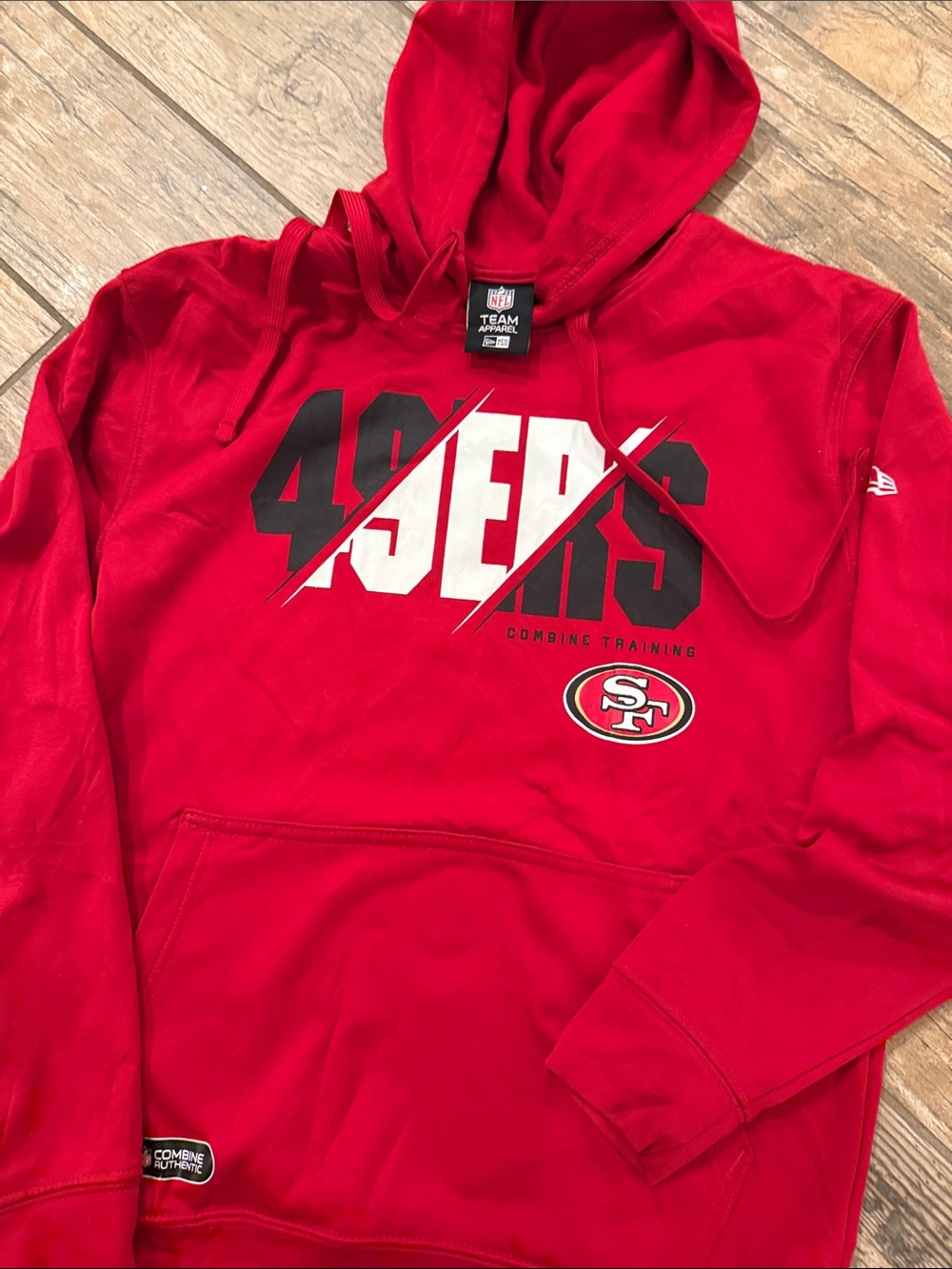 NFL Red San Francisco 49ers Crewneck Pullover Hoodie